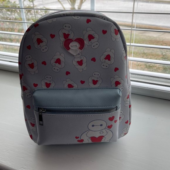 New Bioworld Disney Big Hero 6 Baymax Hearts Valentine's Mini Backpack - Picture 9 of 11